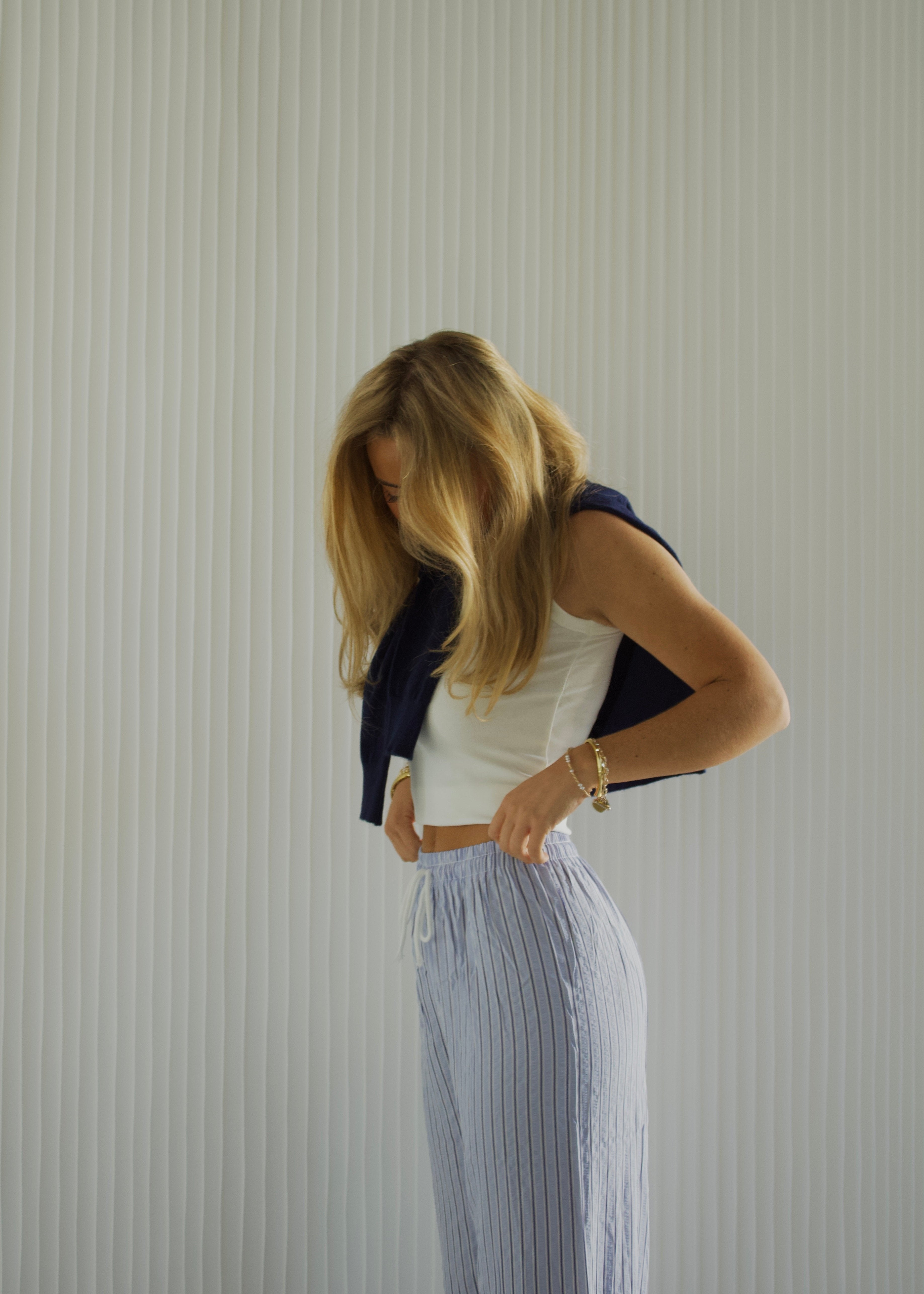 SEESUCKER STRIPED PANTS IN ATLANTIC