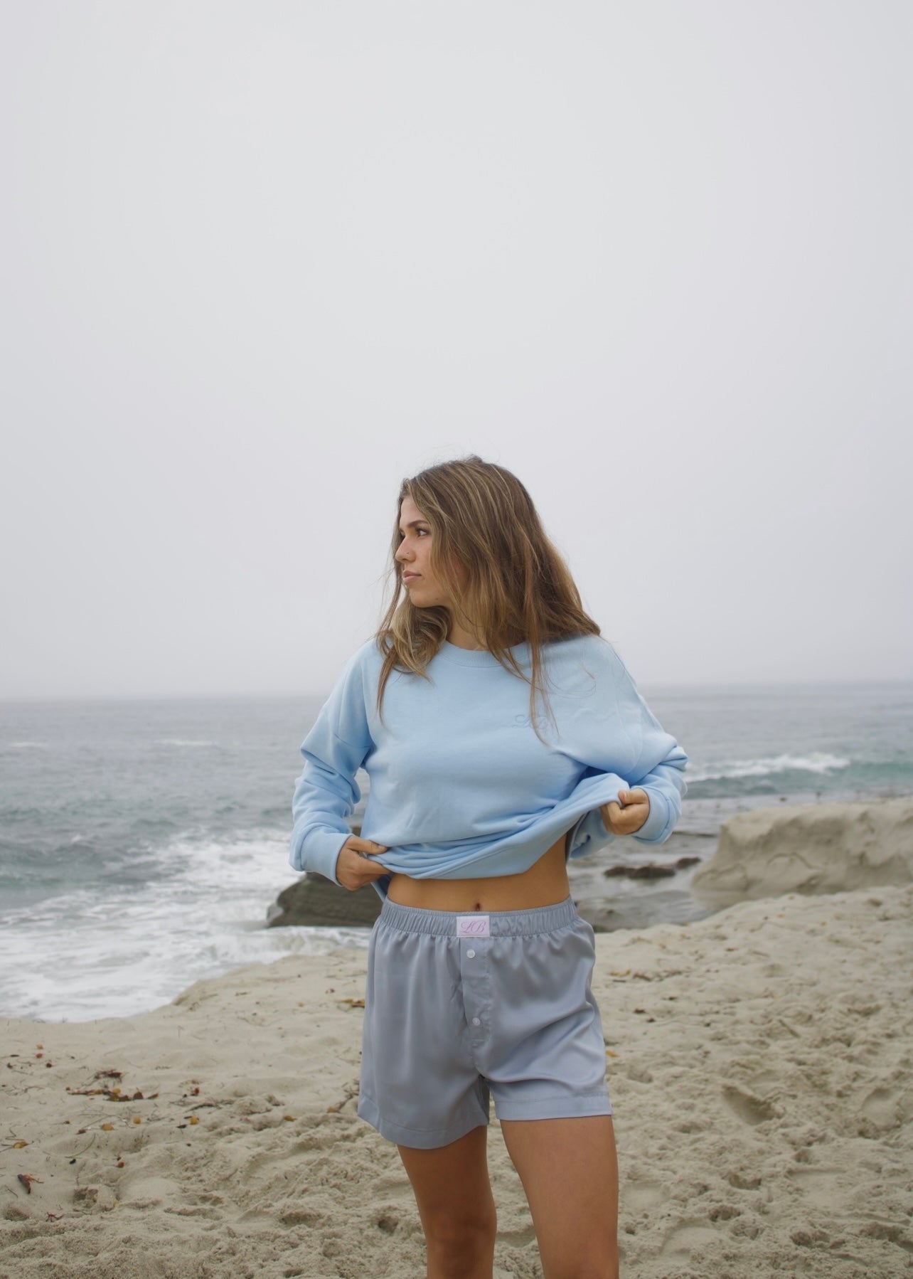 Silky Boxer Shorts in Tide Blue