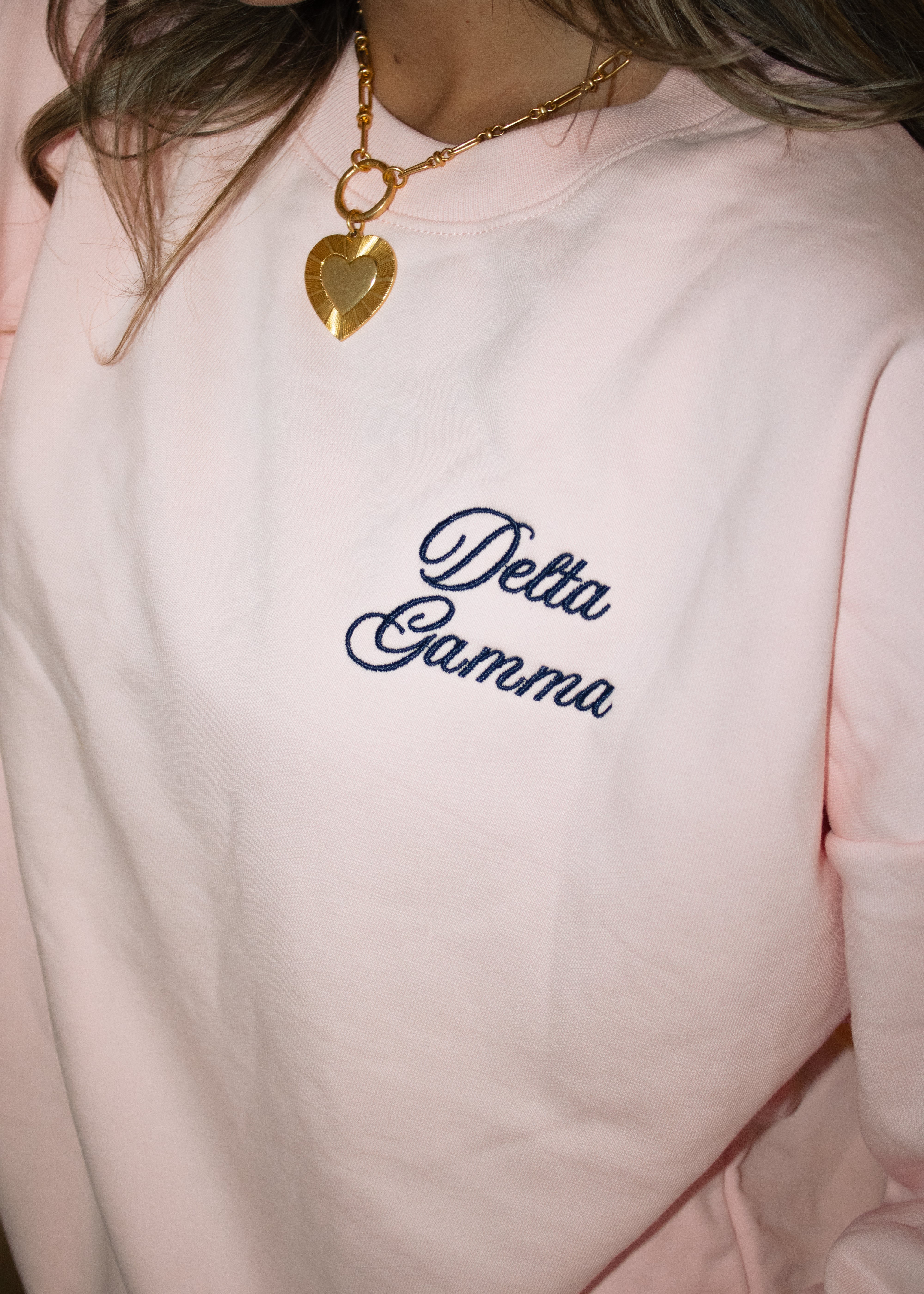 DG Crewneck in Baby Pink