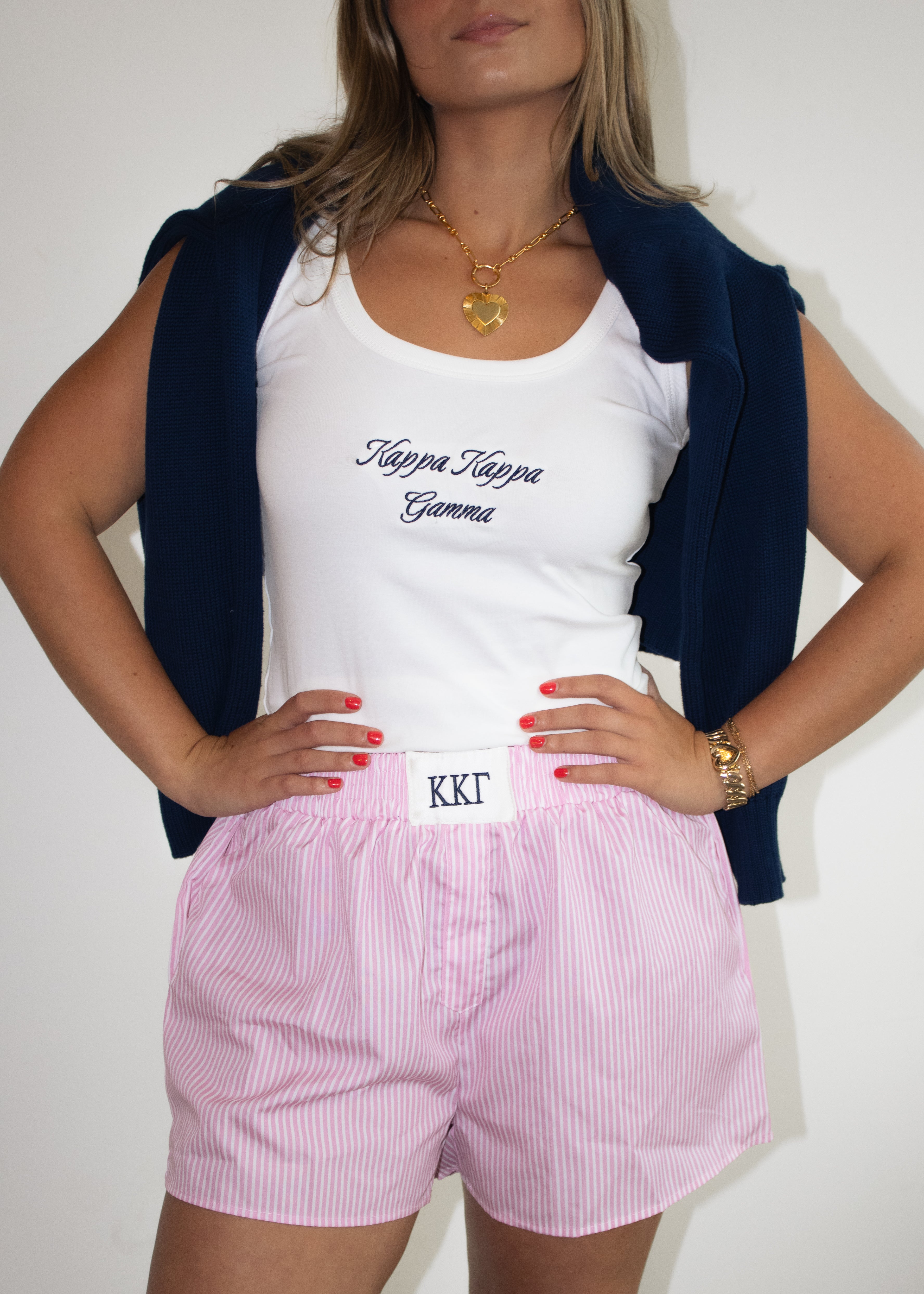 Kappa Gamma Boxer Shorts in Blush