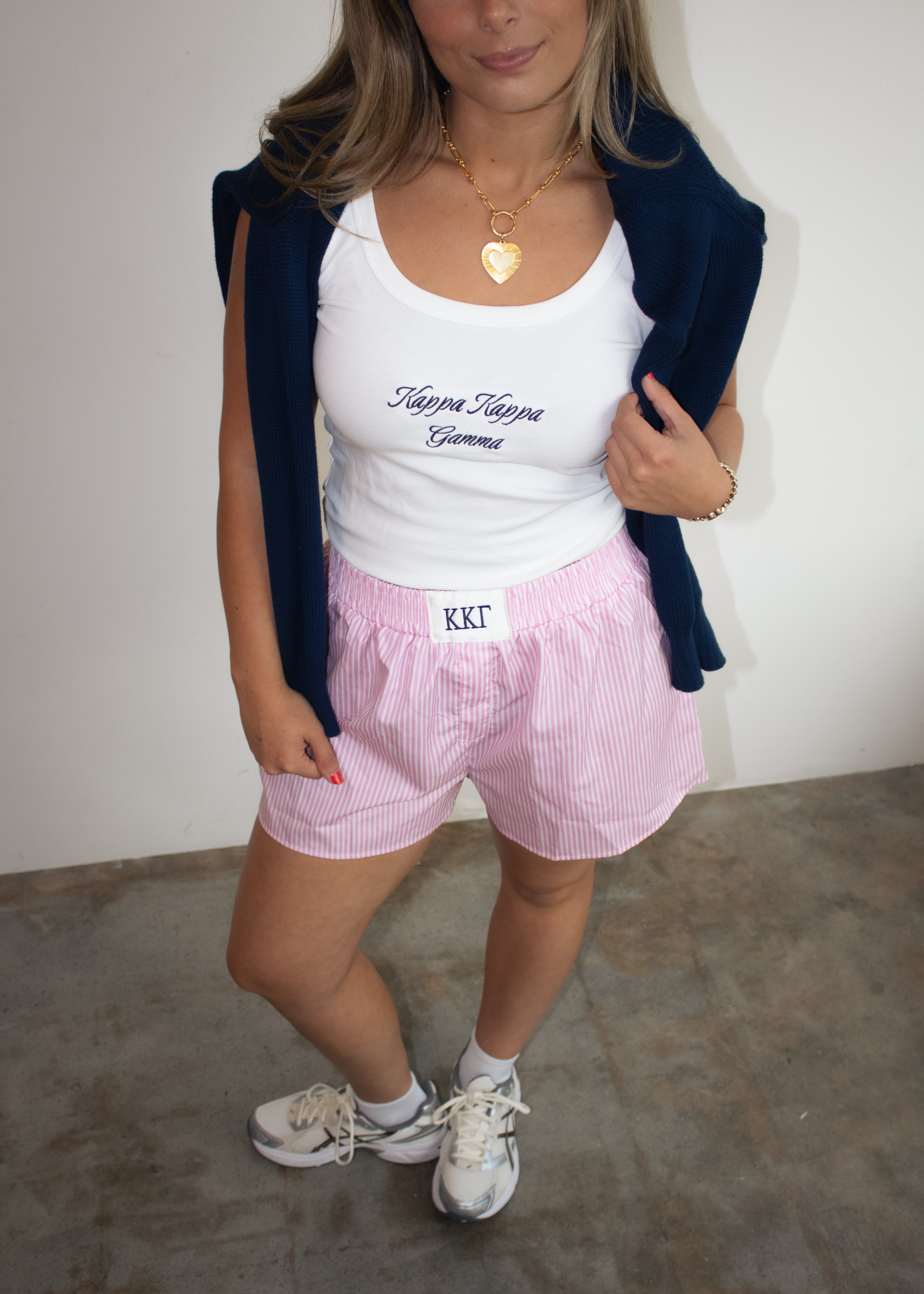 Kappa Gamma Boxer Shorts in Blush