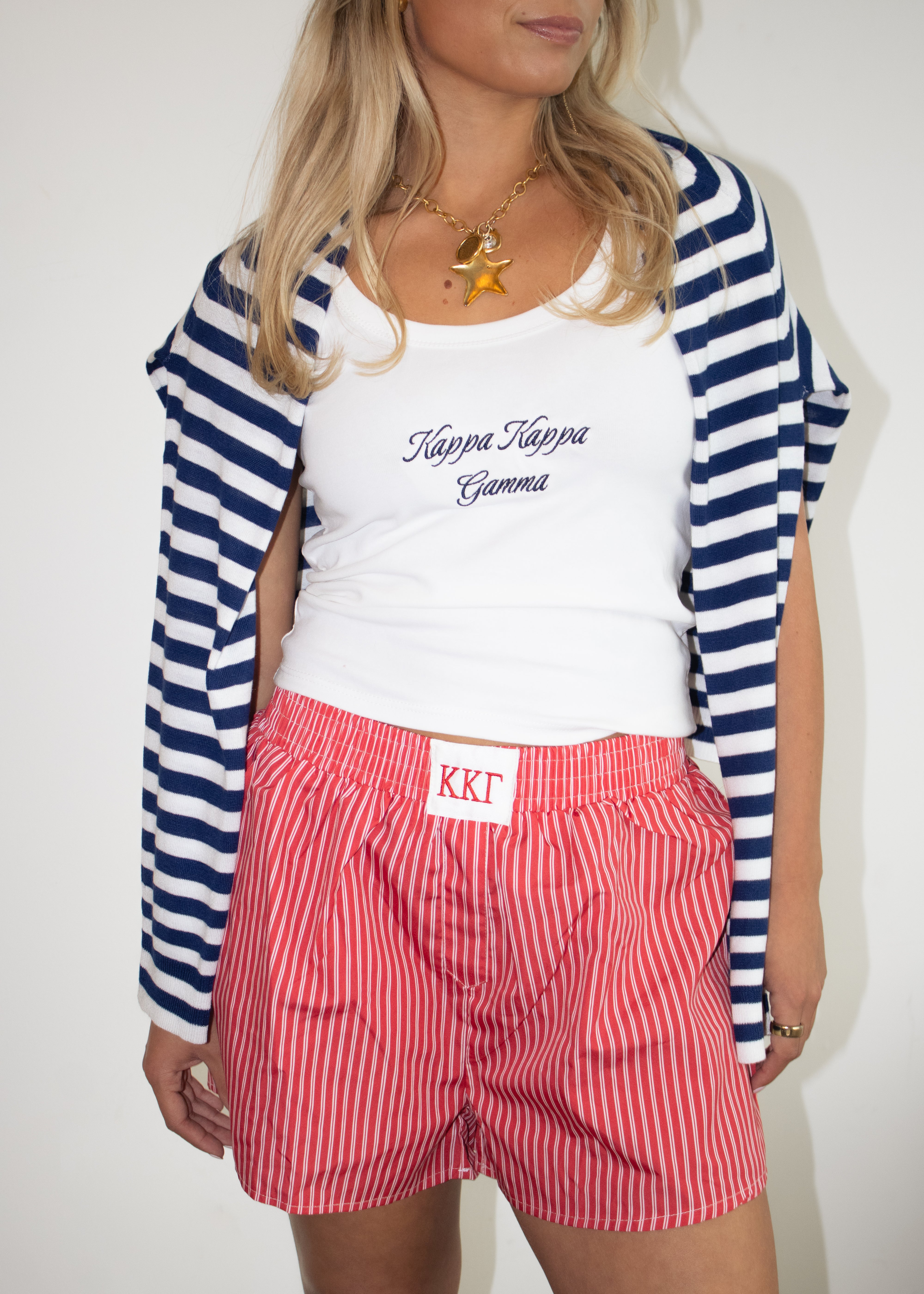 Kappa Gamma Boxer Shorts in Coral