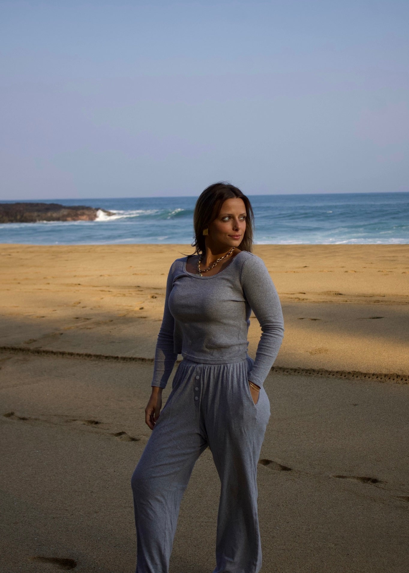 Pointielle pants in Grey
