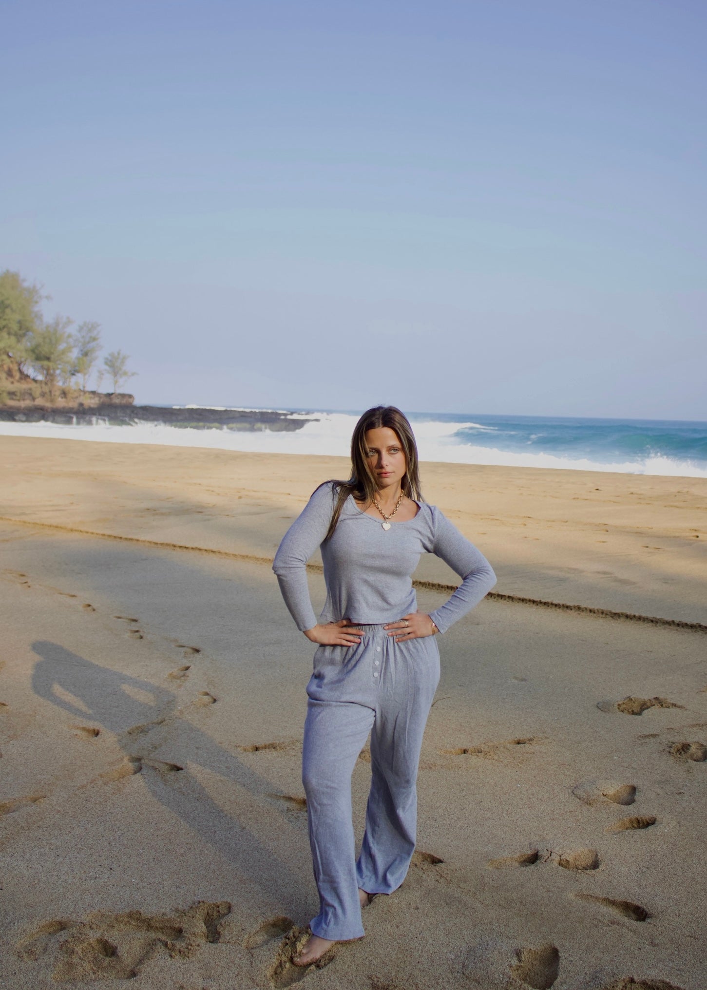 Pointielle pants in Grey