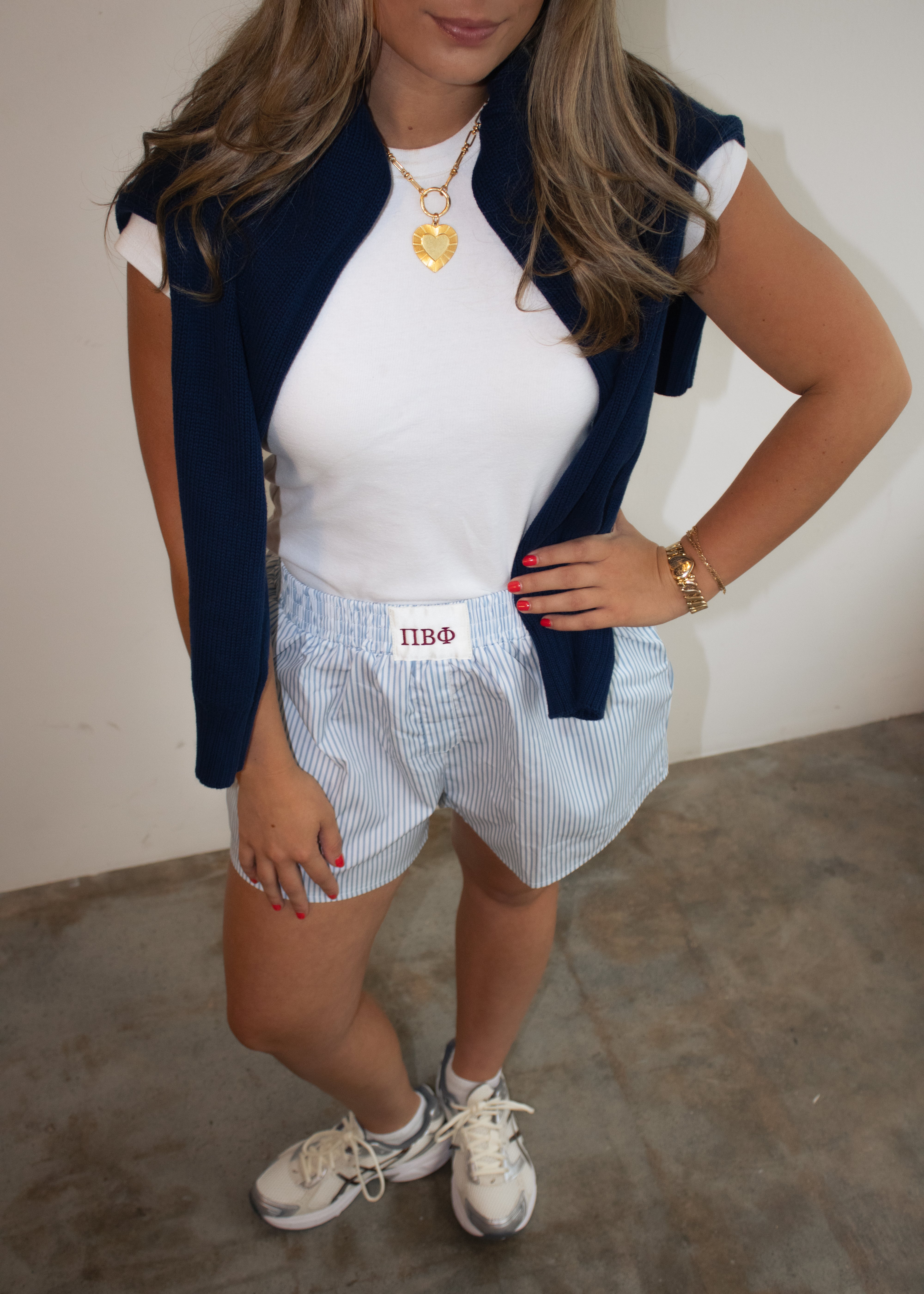 Pi Phi Boxer Shorts in Coast