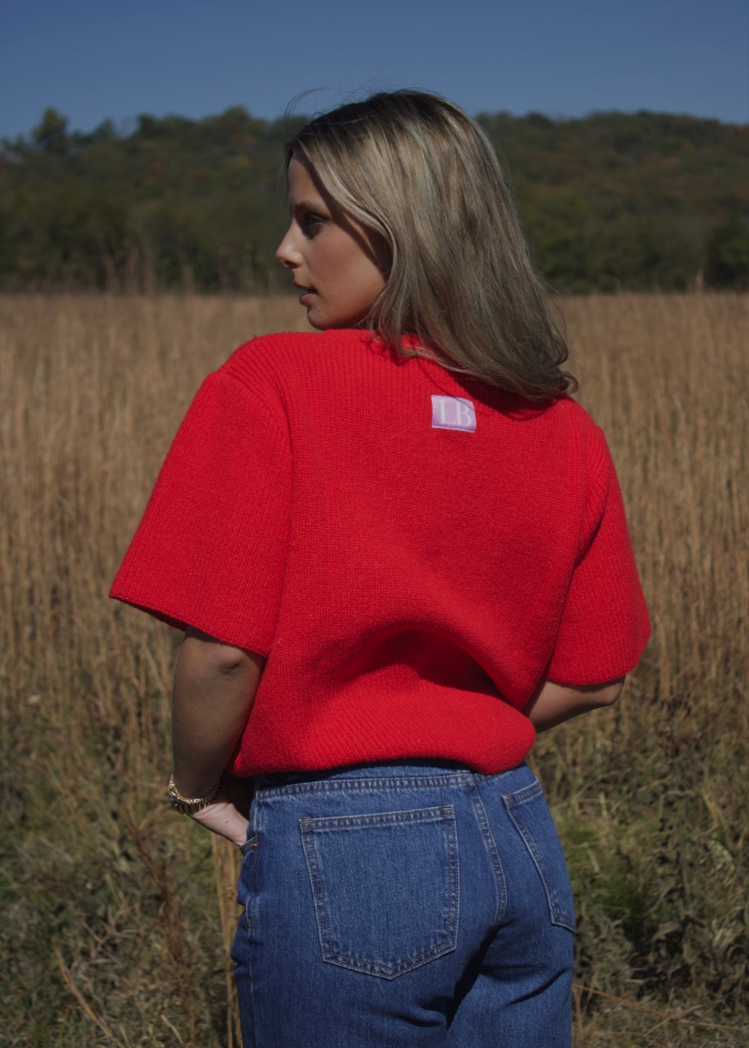 Half Sweater in Scarlett
