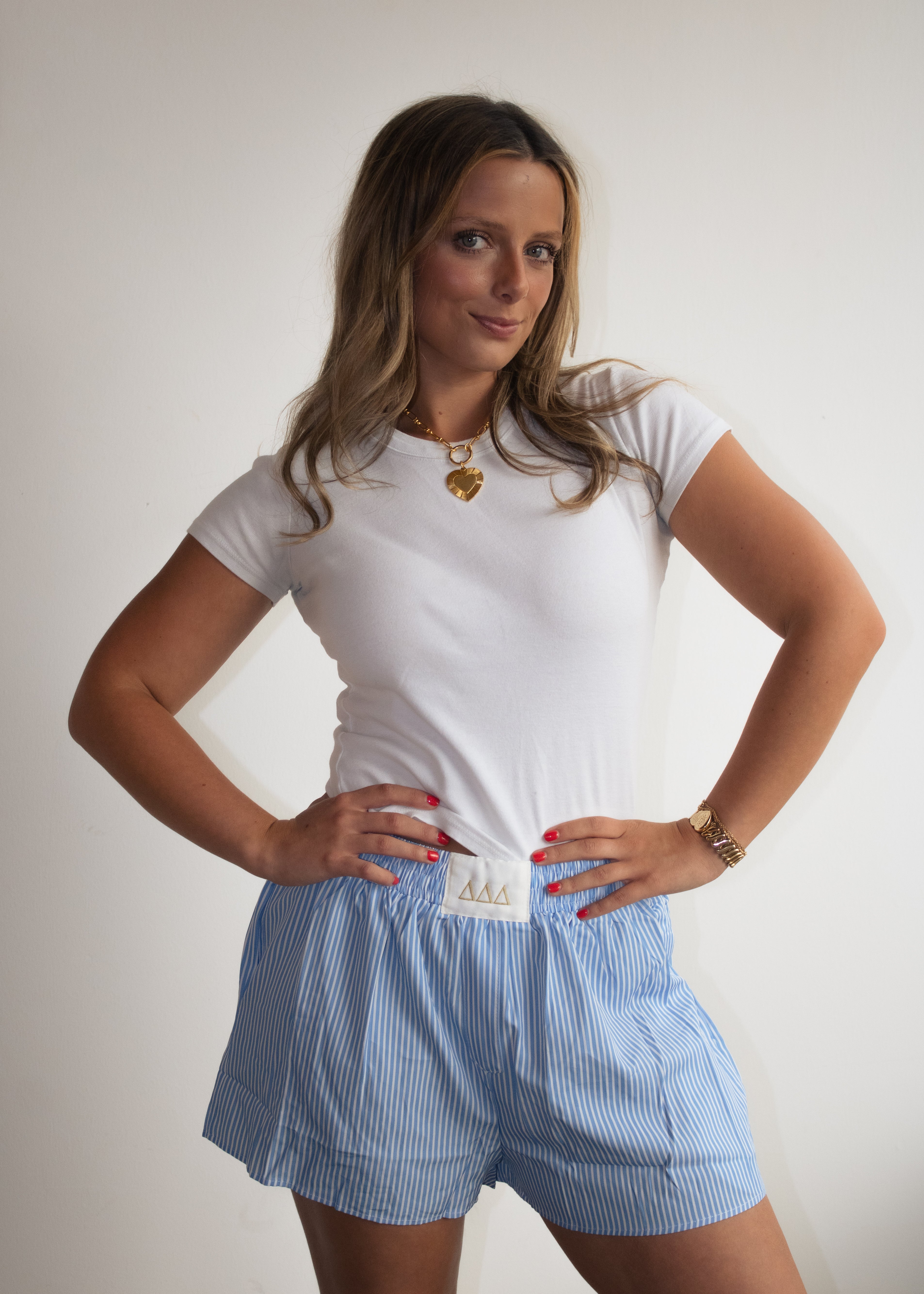 Tri Delta Boxer Shorts in Coast (Gold)