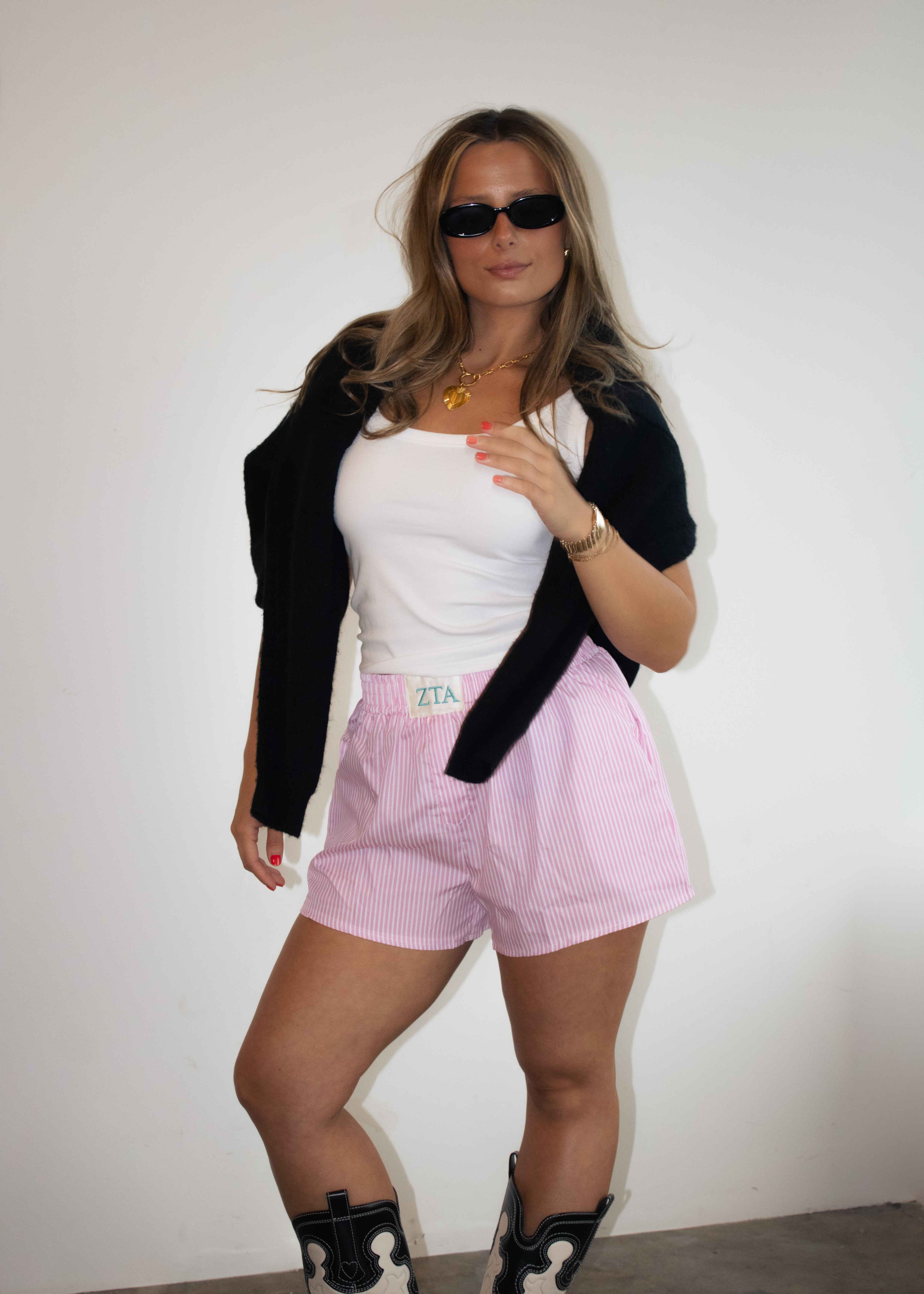 Zeta Boxer Shorts in Blush
