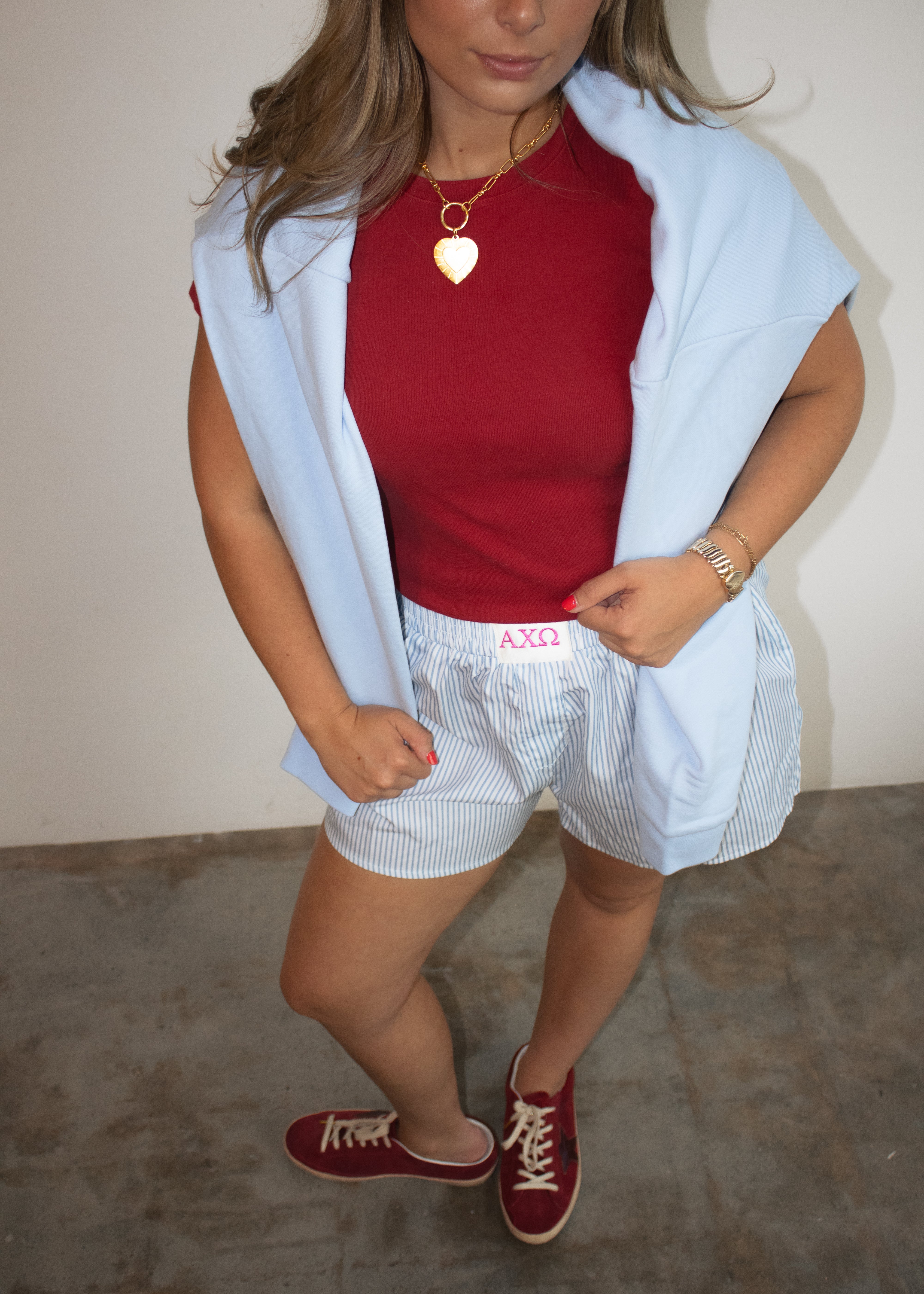 Alpha Chi Boxer Shorts in Coast