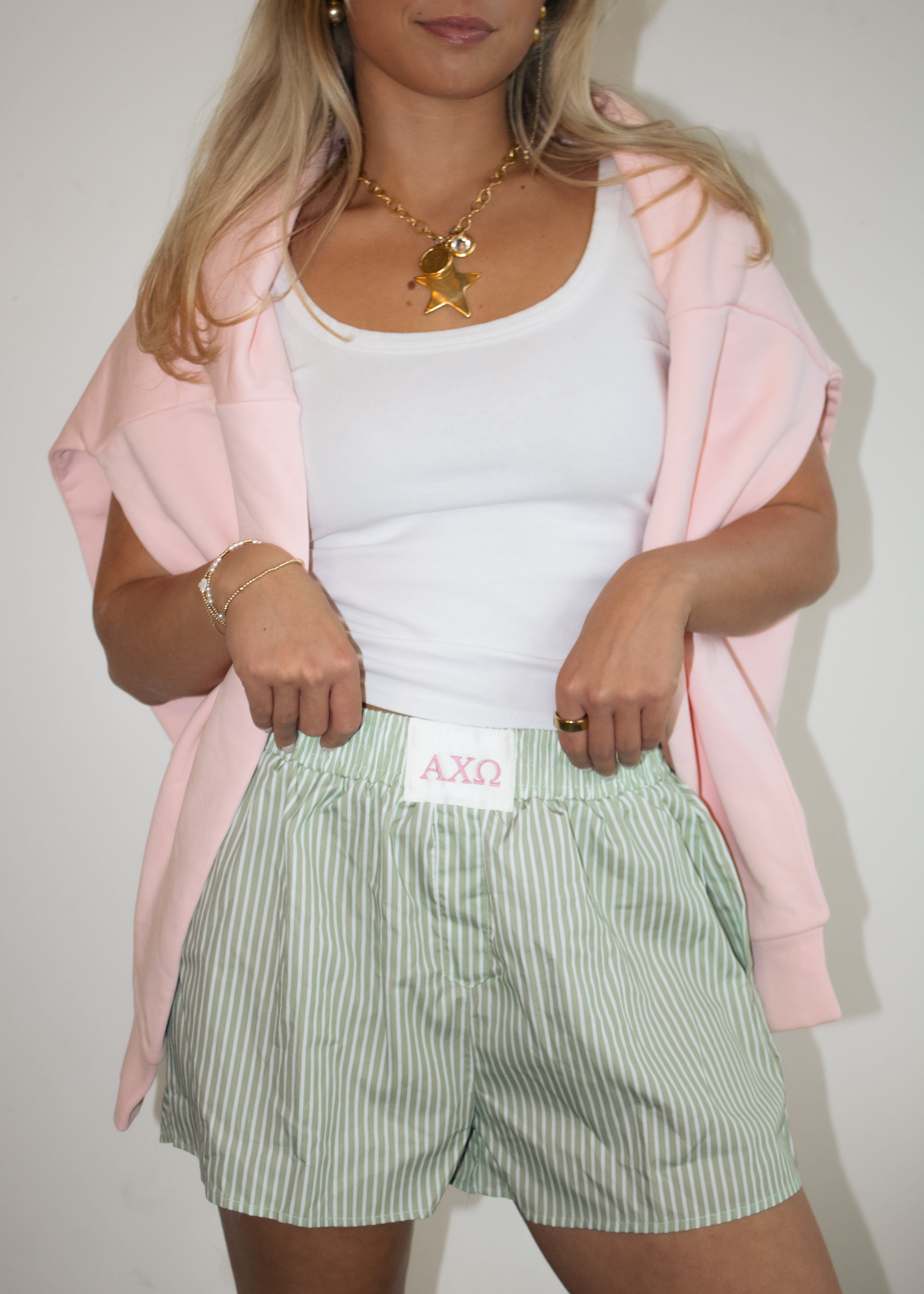 Alpha Chi Boxer Shorts in Palm