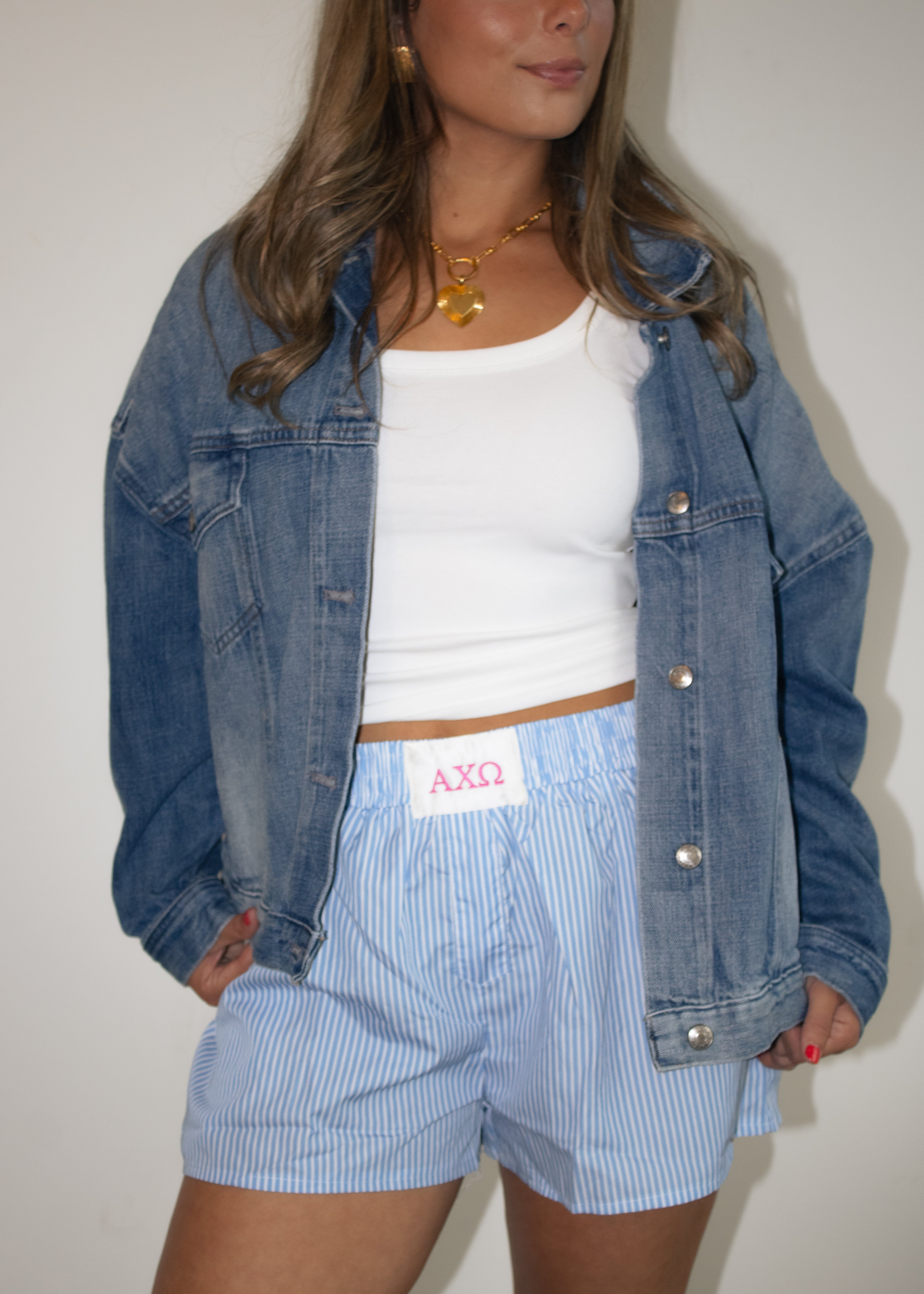 Alpha Chi Boxer Shorts in Royal
