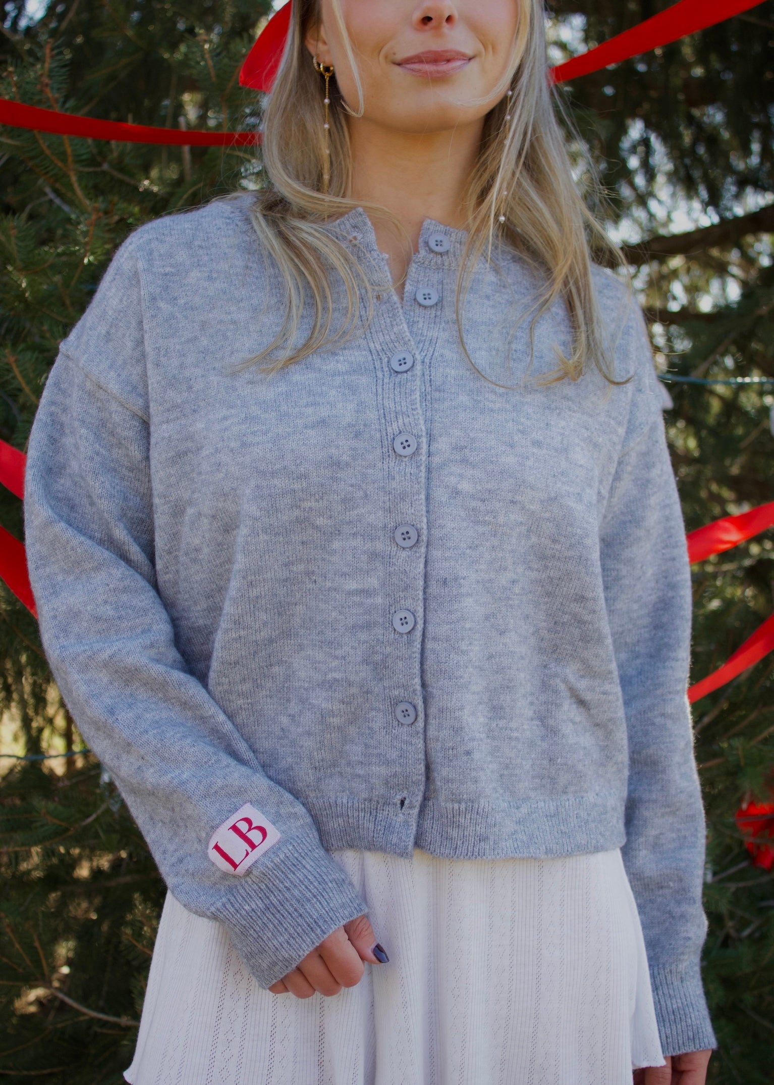 Knit Cardigan in Soft Grey