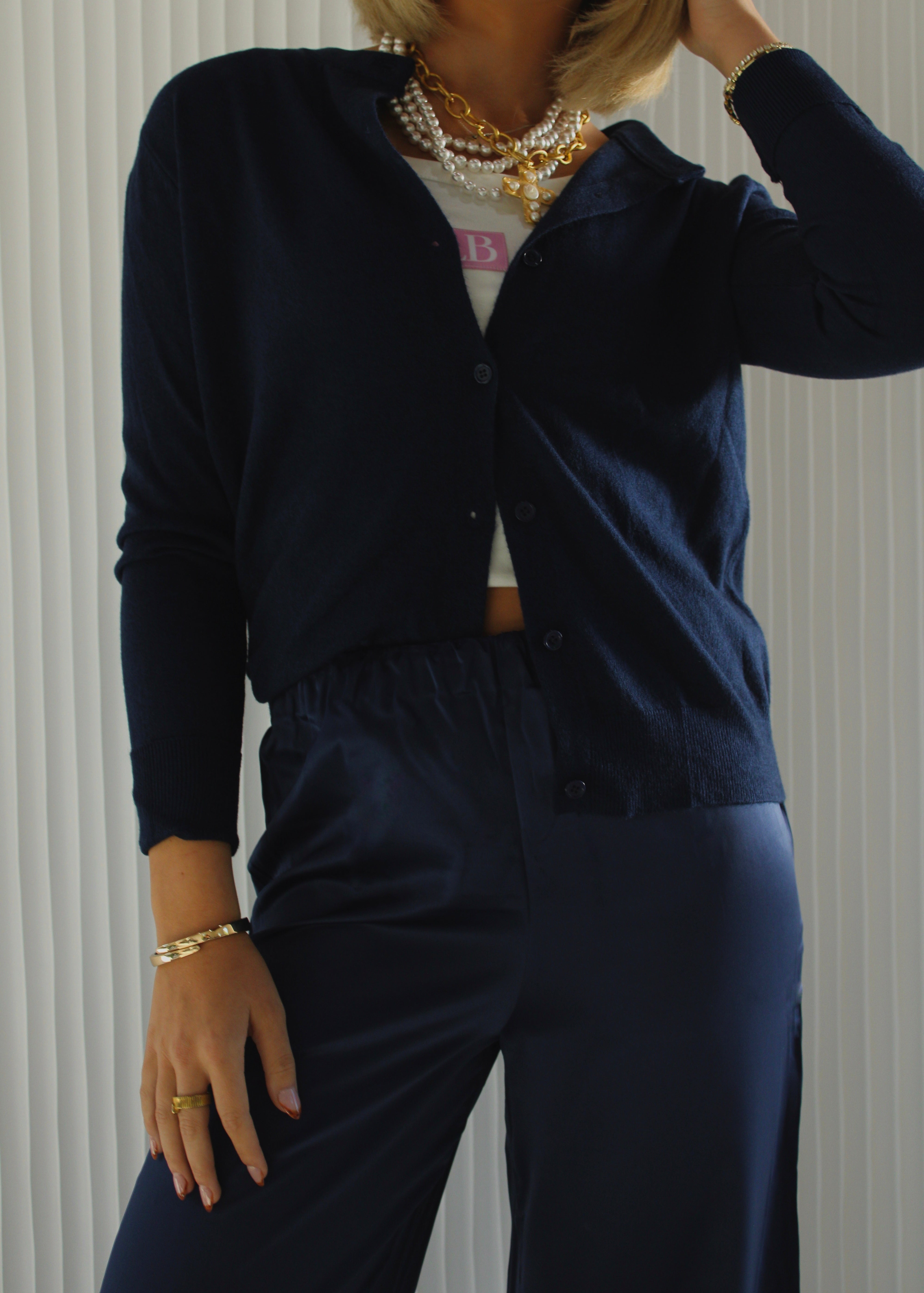 Navy Classic Cardigan