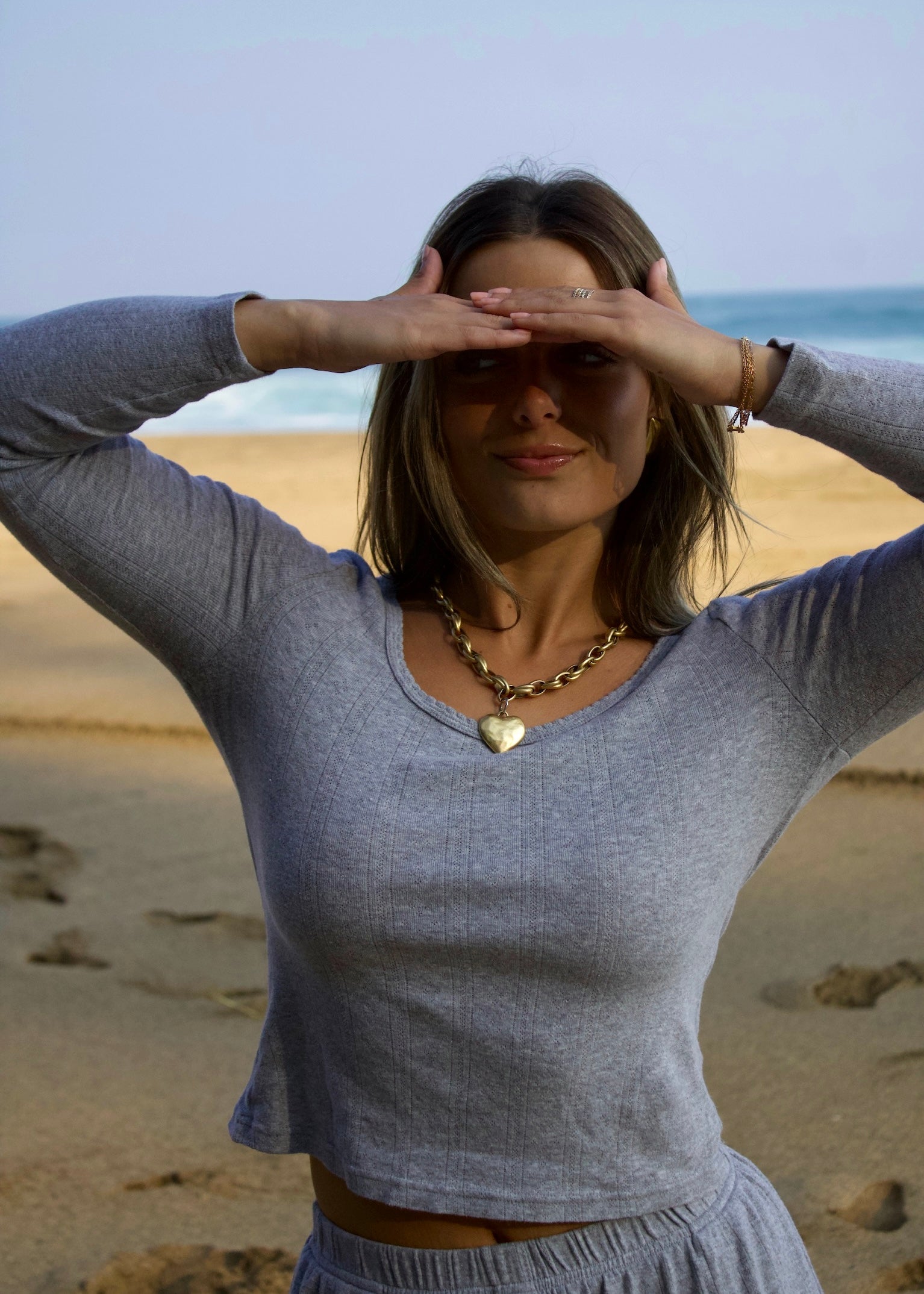 Pointielle long sleeve in Grey