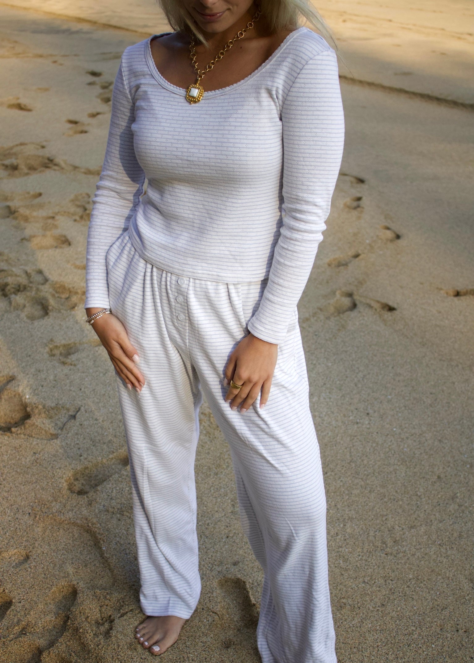 Pointielle pants in baby stripes