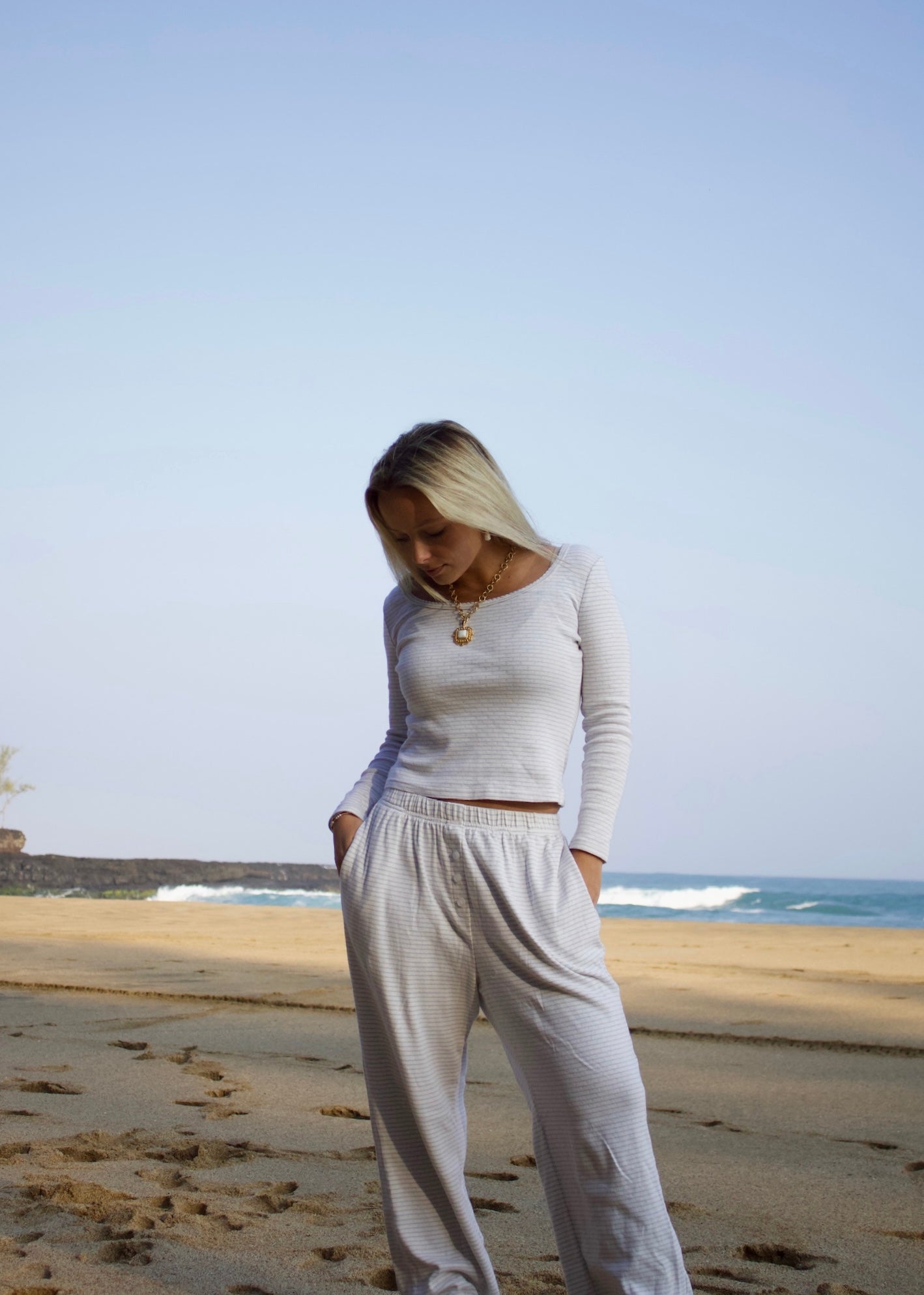 Pointielle pants in baby stripes